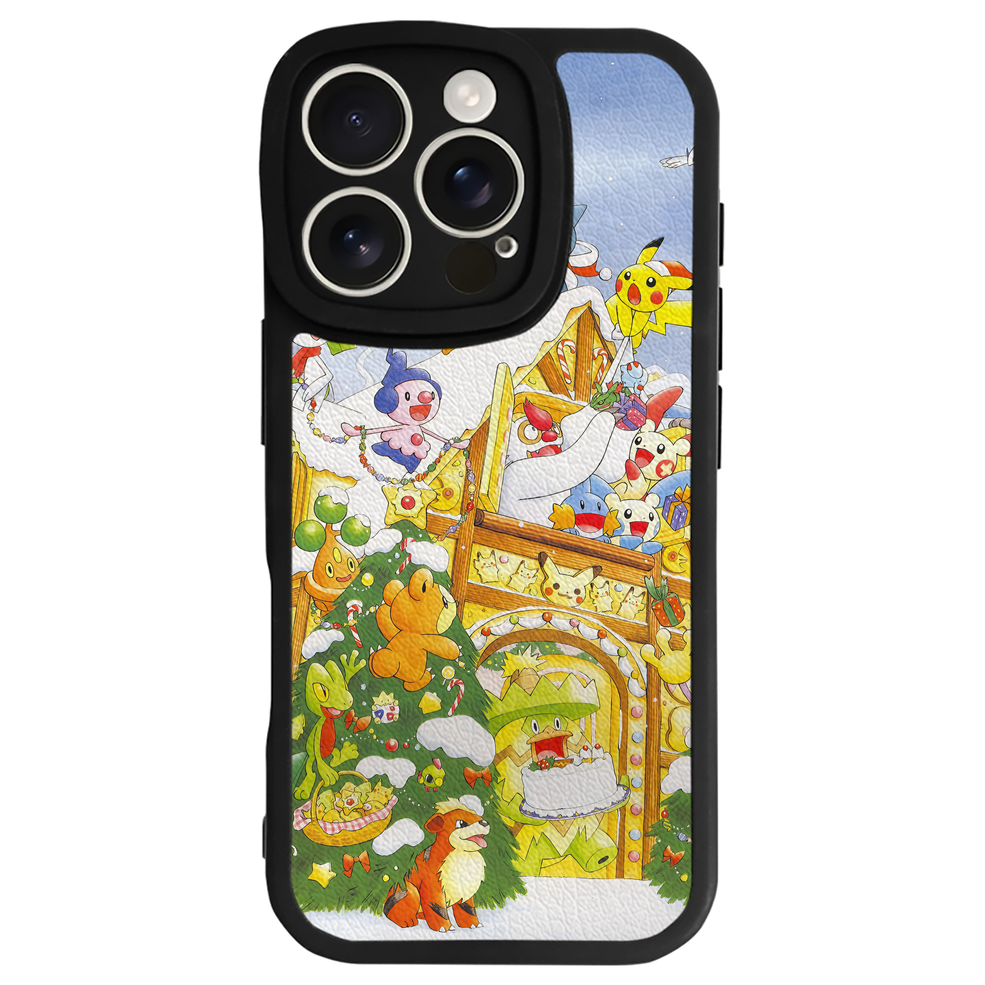 （画像用） ポケットモンスター Pokémon 【iPhone 16シリーズ対応】シリコンスマホケース（レザー調） 材質：シリコン